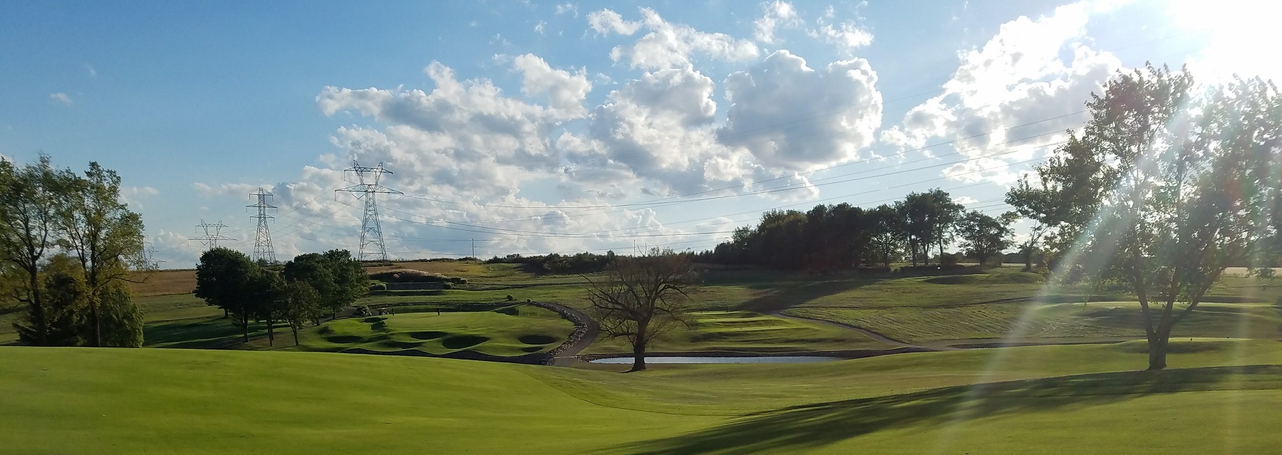 Golf Course with Sunlight